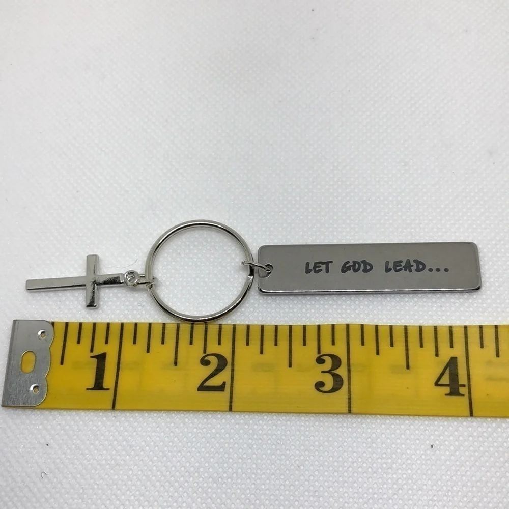 3/$25 Inspirational Keychain Key Ring “Let God Lead…”